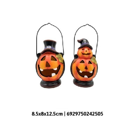 DEKORÁCIÓ HALLOWEEN TÖK LÁMPÁS 8,5X8X12,5CM