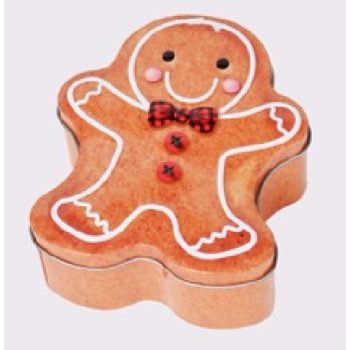 KARÁCSONYI FÉM DOBOZ MÉZESKALÁCS 11,5X13X5CM