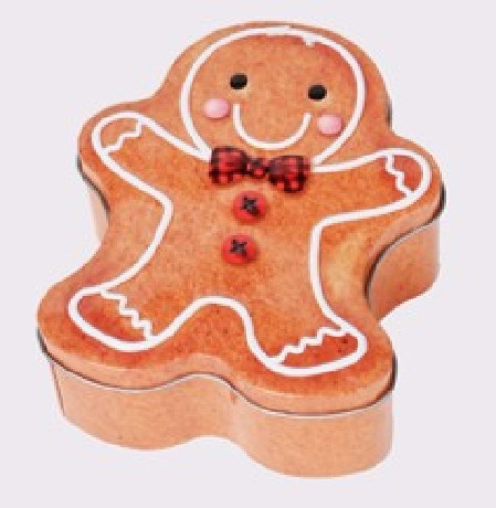 KARÁCSONYI FÉM DOBOZ MÉZESKALÁCS 11,5X13X5CM