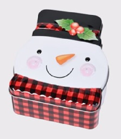 KARÁCSONYI FÉM DOBOZ HÓEMBER 11X12,5X5CM