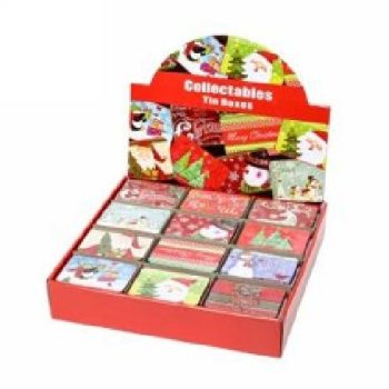 KARÁCSONYI FÉM DOBOZ 9X6,5X3CM