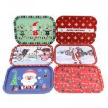 KARÁCSONYI FÉM TÁLCA 6 FÉLE 40X28,5CM