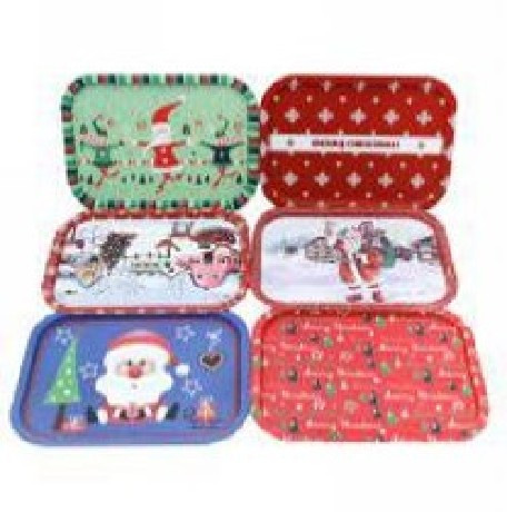 KARÁCSONYI FÉM TÁLCA 6 FÉLE 40X28,5CM