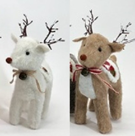 PLÜSS RÉNSZARVAS 30X22X8CM 2F.