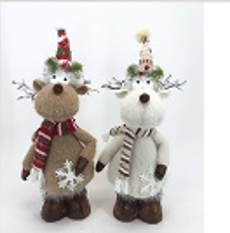 PLÜSS RÉNSZARVAS 46X18X13CM 2F.