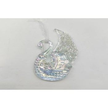 KARÁCSONYFADÍSZ HATTYÚ 12X6CM PVC