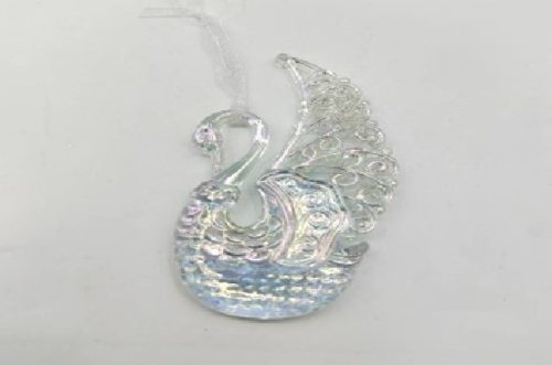 KARÁCSONYFADÍSZ HATTYÚ 12X6CM PVC