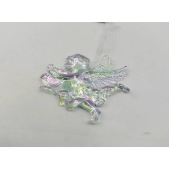 KARÁCSONYFADÍSZ ANGYAL 9,5X9CM PVC