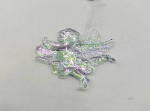 KARÁCSONYFADÍSZ ANGYAL 9,5X9CM PVC