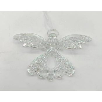 KARÁCSONYFADÍSZ ANGYAL 10X13CM PVC