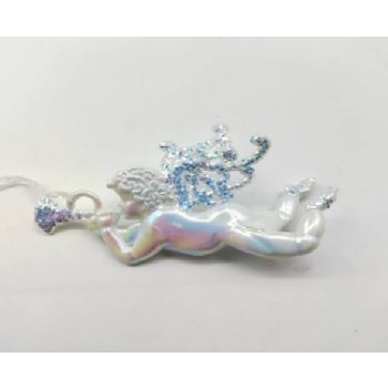 KARÁCSONYFADÍSZ ANGYAL 8X12,5CM PVC