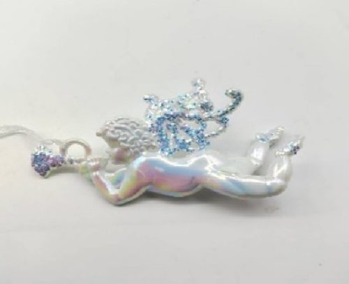 KARÁCSONYFADÍSZ ANGYAL 8X12,5CM PVC