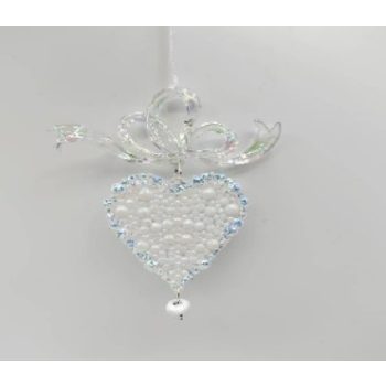 KARÁCSONYFADÍSZ SZÍV 18X8CM PVC