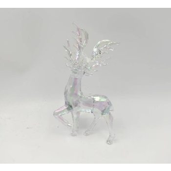 KARÁCSONYFADÍSZ RÉNSZARVAS 13,5X7,5CM PVC