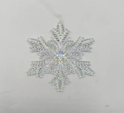 KARÁCSONYFADÍSZ HÓPEHELY 13,5CM PVC