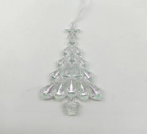 KARÁCSONYFADÍSZ FENYŐFA 14,5X9CM PVC