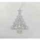 KARÁCSONYFADÍSZ FENYŐFA 14,5X9CM PVC