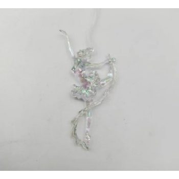 KARÁCSONYFADÍSZ TÜNDÉR 15X7,5CM PVC