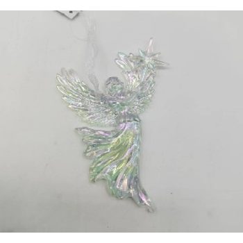 KARÁCSONYFADÍSZ ANGYAL 14,5X8,5CM PVC