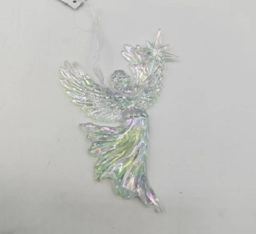 KARÁCSONYFADÍSZ ANGYAL 14,5X8,5CM PVC
