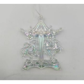 KARÁCSONYFADÍSZ KÖRHINTA 15X11CM PVC