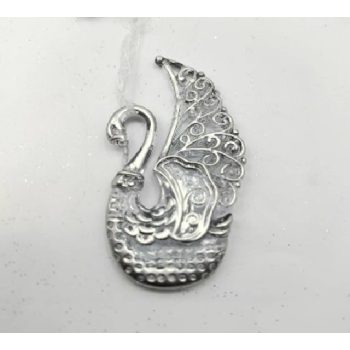 KARÁCSONYFADÍSZ HATTYÚ 12X6CM PVC