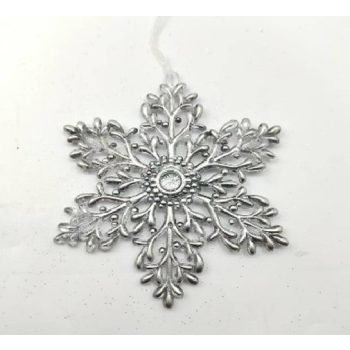 KARÁCSONYFADÍSZ HÓPEHELY 14,5CM PVC