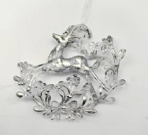 KARÁCSONYFADÍSZ RÉNSZARVAS 13X13,5CM PVC