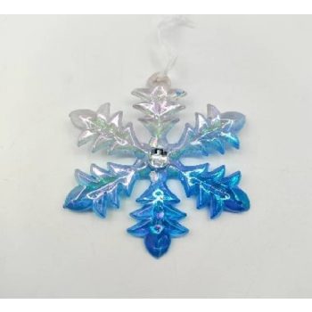 KARÁCSONYFADÍSZ HÓPEHELY 12CM PVC