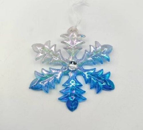 KARÁCSONYFADÍSZ HÓPEHELY 12CM PVC