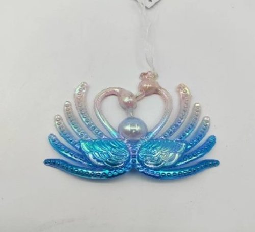 KARÁCSONYFADÍSZ HATTYÚK 9X13CM PVC