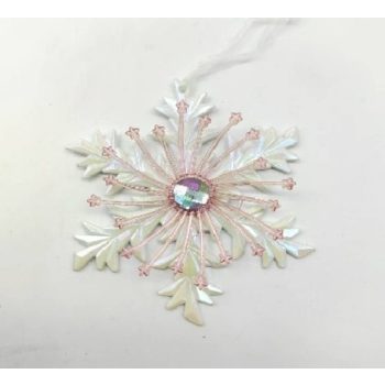 KARÁCSONYFADÍSZ HÓPEHELY 12CM PVC