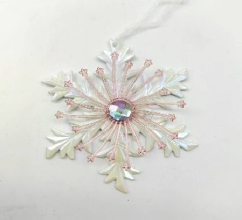 KARÁCSONYFADÍSZ HÓPEHELY 12CM PVC