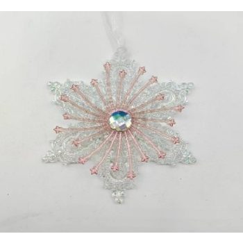 KARÁCSONYFADÍSZ HÓPEHELY 12CM PVC