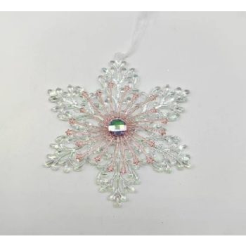 KARÁCSONYFADÍSZ HÓPEHELY 14,5CM PVC