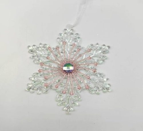 KARÁCSONYFADÍSZ HÓPEHELY 14,5CM PVC