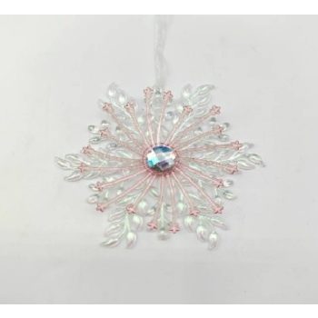 KARÁCSONYFADÍSZ HÓPEHELY 11,5CM PVC