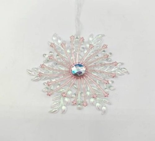 KARÁCSONYFADÍSZ HÓPEHELY 11,5CM PVC