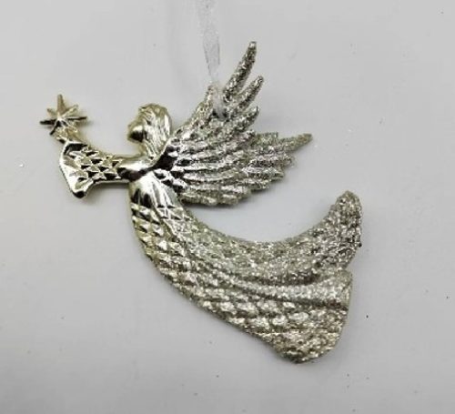 KARÁCSONYFADÍSZ ANGYAL 13,5X8CM PVC