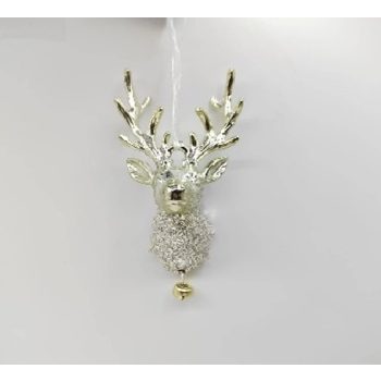 KARÁCSONYFADÍSZ RÉNSZARVAS 13,5X7,5CM PVC