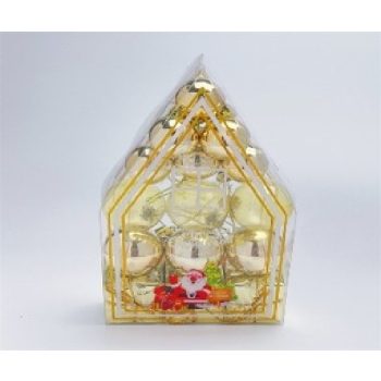 KARÁCSONYFA GÖMB DÍSZ 3CM/6DB - 4CM/9DB PEZSGŐ 15DB-OS