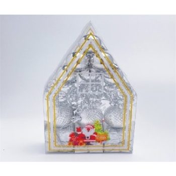 KARÁCSONYFA GÖMB DÍSZ 3CM/6DB - 4CM/9DB EZÜST 15DB-OS