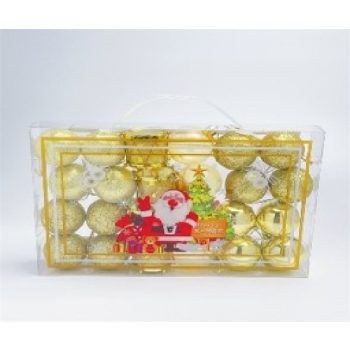 KARÁCSONYFA GÖMB DÍSZ 4CM ARANY 24DB-OS