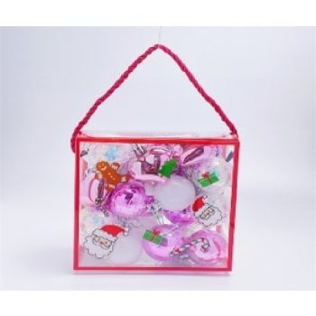 KARÁCSONYFA GÖMB DÍSZ 4CM RÓZSASZÍN 30DB-OS