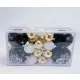 KARÁCSONYFA GÖMB DÍSZ 6CM/4DB - 3CM/18DB VEGYES 22DB-OS