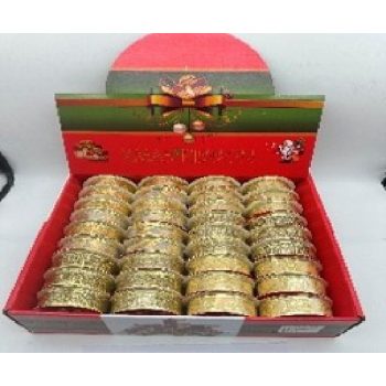 KARÁCSONYI SZALAG 2,5CM X 2,7M ARANY 36DB/DISPLAY