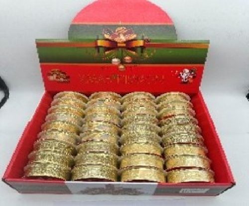 KARÁCSONYI SZALAG 2,5CM X 2,7M ARANY 36DB/DISPLAY