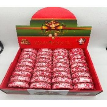 KARÁCSONYI SZALAG 2,5CM X 2,7M MINTÁS 36DB/DISPLAY