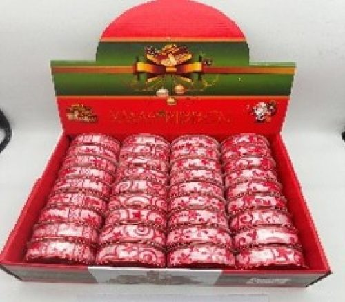 KARÁCSONYI SZALAG 2,5CM X 2,7M MINTÁS 36DB/DISPLAY