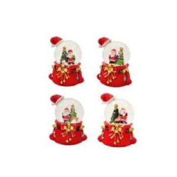 KARÁCSONYI HÓGÖMB 11X11X17,5CM 4F.